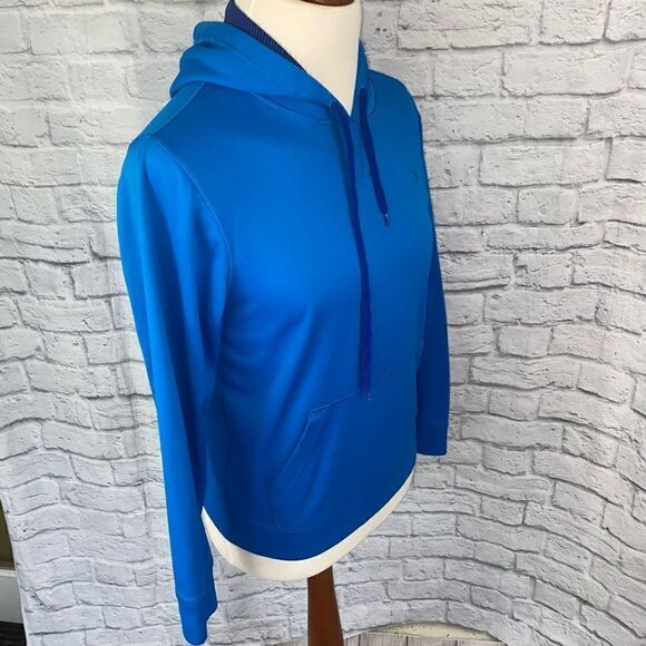 Old navy active men M dri fit pullover Longsleeve hoodie w/drawstring blue - Picture 6 of 11